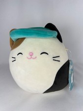 Squishmallows 8" Cam The Calico Cat With Hat Soft Plush Toy new