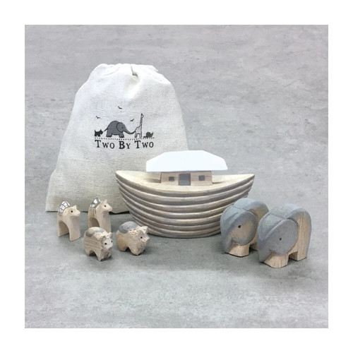 Wooden noah ark set with - ark,