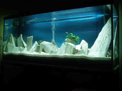 Aquarium stone slate fish tank - stone,