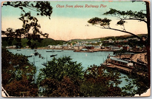 1910 oban from above - from, railway