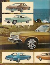 Chevrolet Nova 1973 USA Market Single Sheet Sales Brochure Sedan Hatchback Coupe