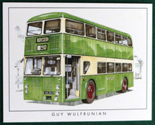 WEST RIDING    Guy Wulfrunian Bus   Illustrated Card