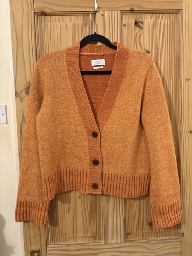 Toast orange cardigan wool - orange, cardigan,
