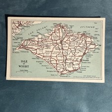 Vintage Postcard Map Of Isle Of Wight H9