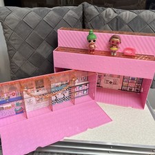 LOL Surprise Pop-Up Store 3-in-1 Pink Display Case Doll Stand House Playset used