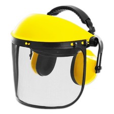 Face Shield Ear Muffs Safety Kit Protective Adjustable Visor Eyes Ears PPE Set