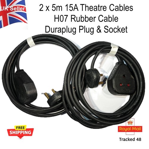 15a rubber theatre cables 2 - cables, x