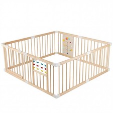 Wooden Baby Playpen Adjustable