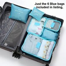 6 Piece lightweight Travel  Luggage set. BLUE.
