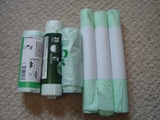 New and open bundle 6 x  compostable caddy & kerbside caddy bin liners