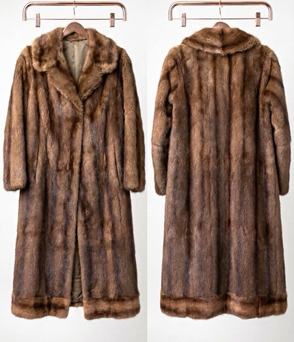 Vintage mahogany mink fur coat - mink,
