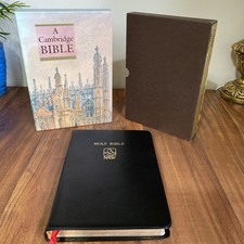 A Cambridge Bible Black Bonded Leather NRSV Minster Text Edition Gilt Edge Boxed