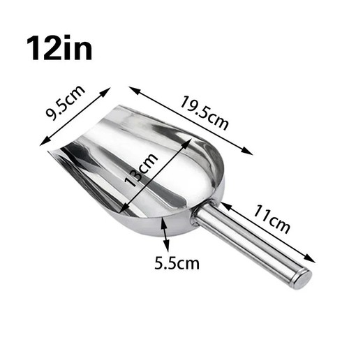 Stainless steel ice scoop - ice,