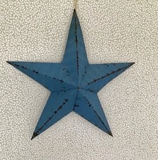 Amish Tin Barn Star 57 Cm Wide Blue
