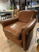 Laura Ashley Burlington Brown Leather Armchair