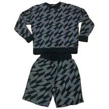 Messi x SikSilk Black Iridescent Shorts & Sweatshirt Set Sweatshirt S Shorts XS