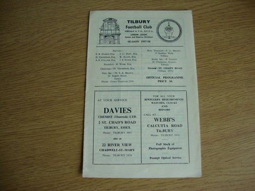 1957 tilbury east ham - v,