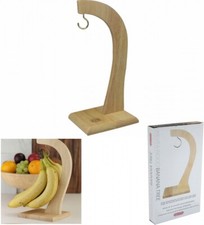 NATURAL HEVEA WOODEN BANANA TREE FRUIT HOOK HANGER HOLDER STORAGE KITCHEN NEW