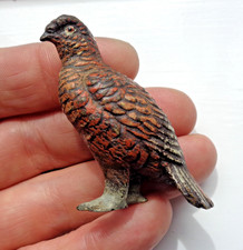 19TH CENTURY AUSTRIAN COLD PAINTED BRONZE SMALL SCOTTISH RED GROUSE / GAME BIRD