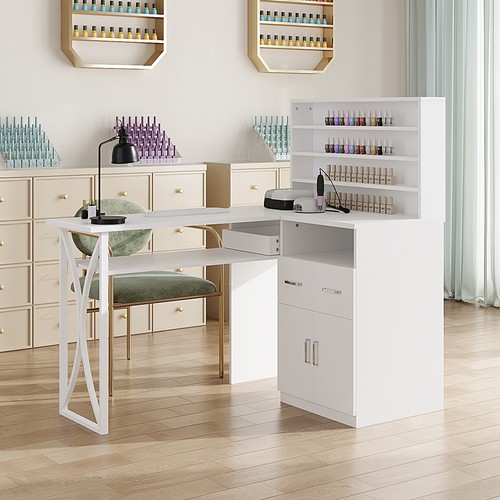 Nail desk shaped manicure - desk,
