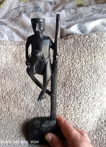 Wooden antique fisherman - antique,