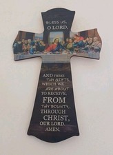 Last Supper Jesus,Christian,crucifix Cross Wall Hanging Plaque 20x30cm UK SELLER