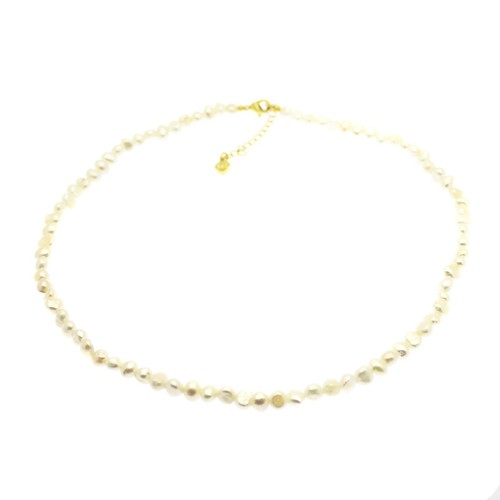 White pearl choker necklace - pearl,