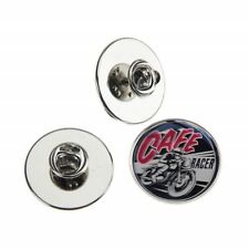 CAFE RACER MOTORBIKE BIKERS METAL PIN BADGE WITH 25mm LOGO