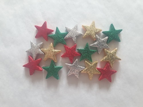 Glittery christmas stars - 40,