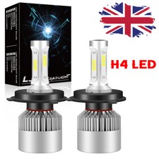 2x H4 LED Headlight Bulbs
