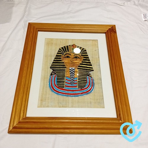Egyptian papyrus art framed - egyptian,