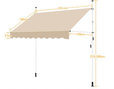 Freestanding garden awning - freestanding,