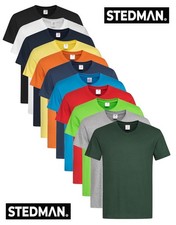 Stedman Plain Cotton Mens Vee V-Neck Tees Tee T-Shirt Tshirt S-3XL