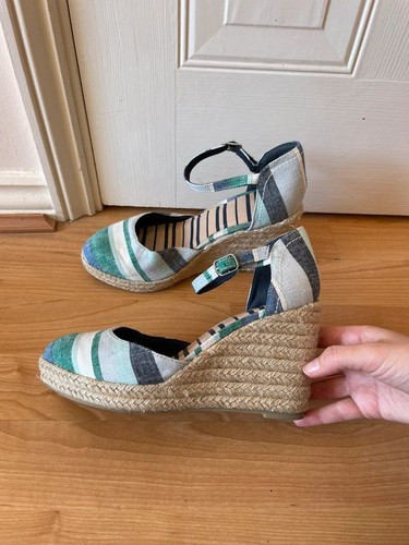 Summer wedge sandals blue - sandals,