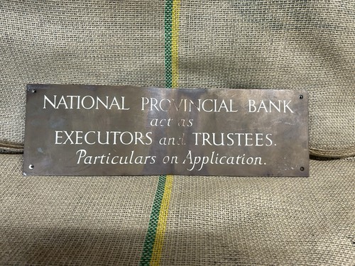 Vintage cast brass - cast, name