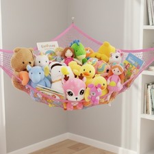 Pink Soft Toy Storage Hammock