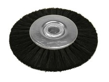 Black Bristle Lathe Wheel 51mm/2" Stiff Bristle Metal Centre