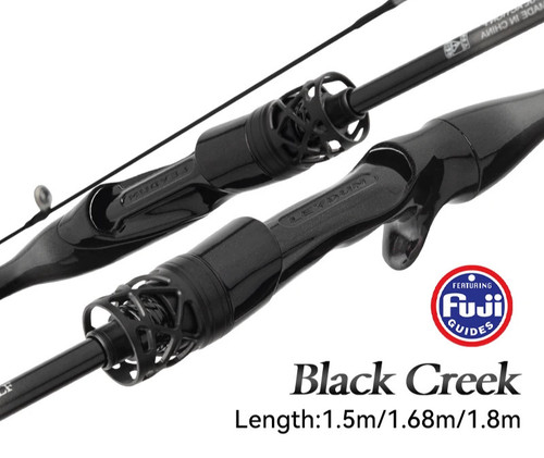 Black creek fishing - black, rod