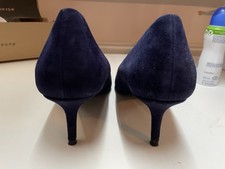 Women's Dune Navy Suede Shoes