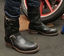 Handmade men black biker