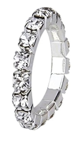 Silver tone diamonte - tone,