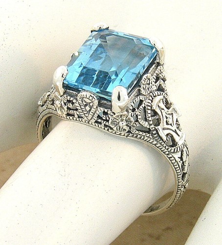 Genuine sky blue - blue, 925