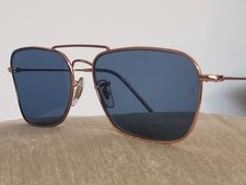 RAY BAN RBR0102S CARAVAN REVERSE SUNGLASSES COPPER & BLUE A HOLIDAY IDEA CLASSIC