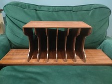 Vintage Wooden Desk Tidy Paper Sections Organiser Pigeon Holes