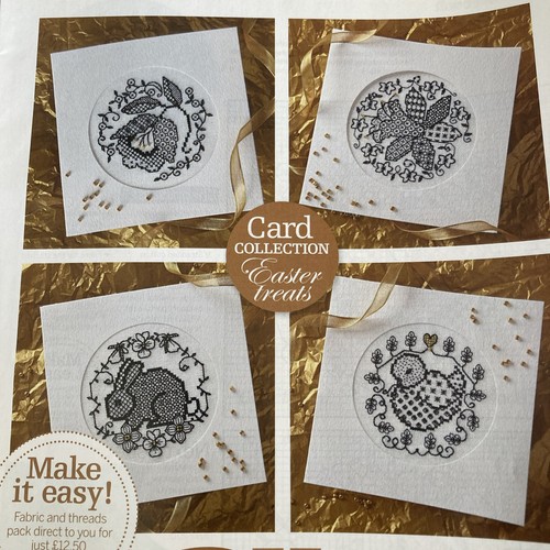 Blackwork spring easter cards - blackwork,
