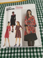 Butterick B6409 sewing pattern Shift Dress with contrast options Sz XS-XXL NEW