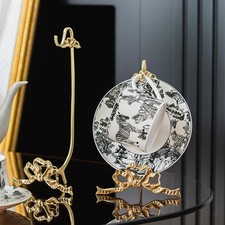 Tea Cup and Plate Display Stand Brass Holder Cup Drainer Stand Elegant Vintage