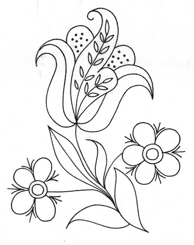 Vintage embroidery transfer - vintage,