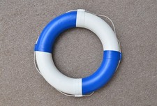 NEW life buoy blue and white