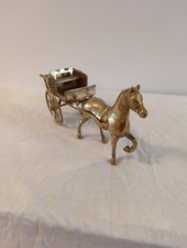 Brass Vintage Horse And Cart